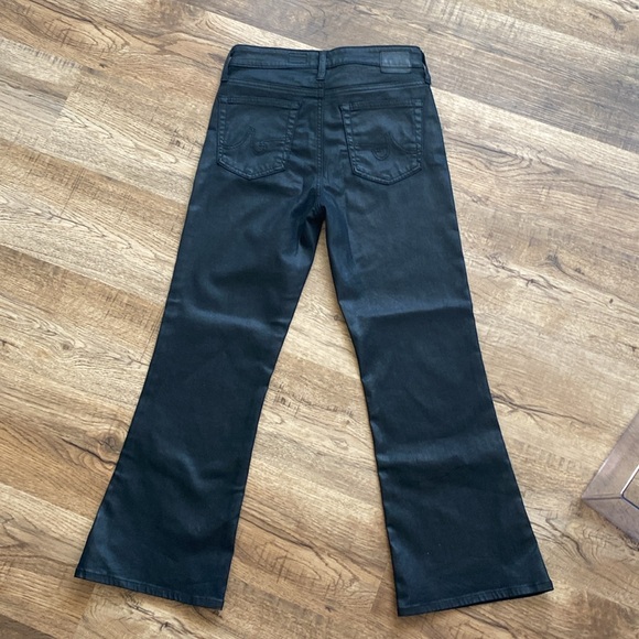 AG Quinne Hi-Rise Flare Crop Leatherette Pants 28 - Picture 4 of 6